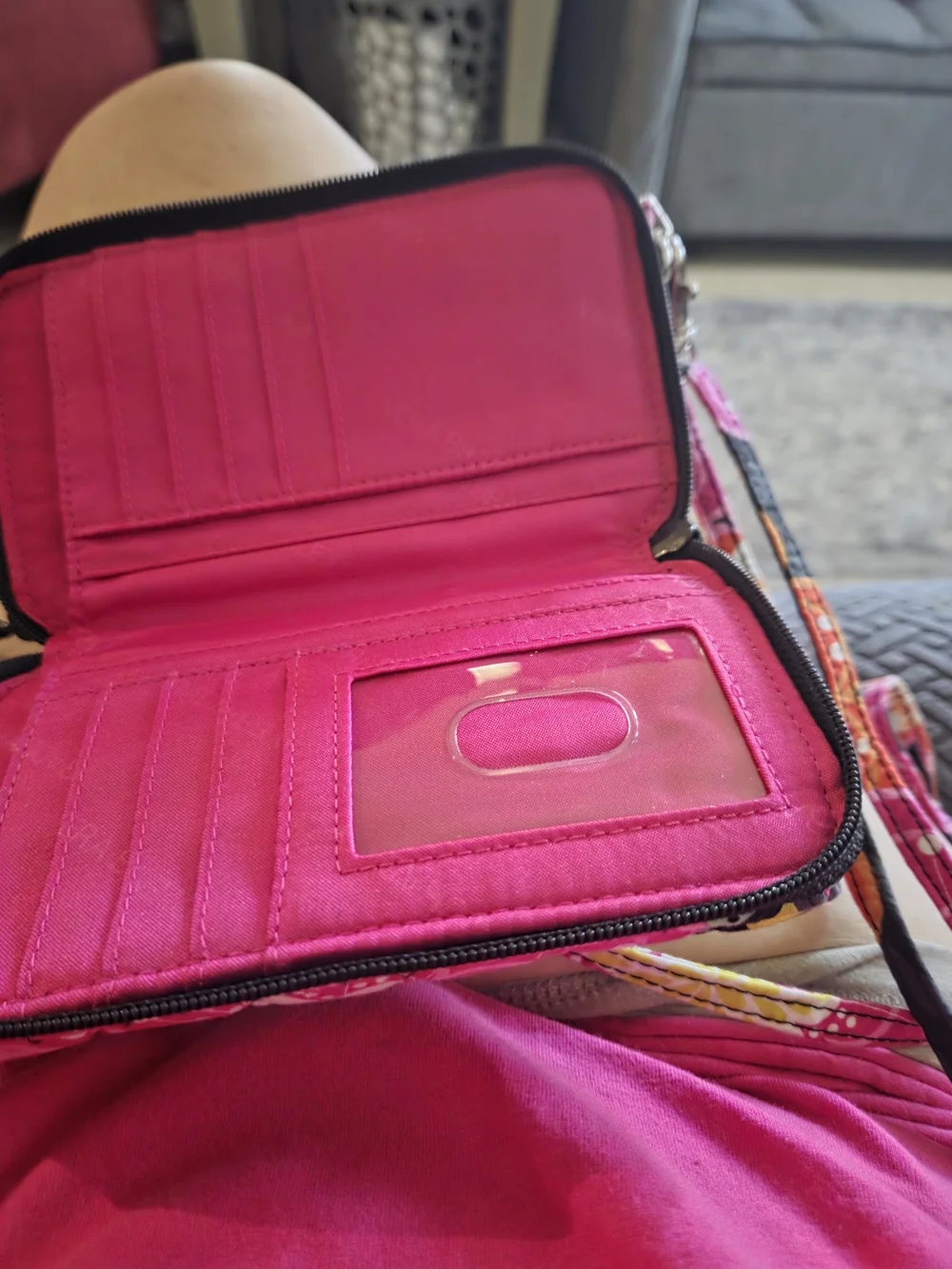 Vera Bradley Pink Quilted Paisley Wallet